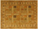 Turkish Knotted Istanbul Cammy Tan/Gold Wool Rug - 4'2'' x 6'0''