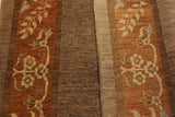 handmade Modern Gabbeh Brown Rust Hand Knotted Rectangel Hand Knotted 100% Vegetable Dyed wool area rug 4 x 6