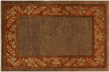 Bohemian Ziegler Nilda Brown Rust Hand-Knotted Wool Rug - 4'1'' x 5'9''