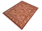 handmade Traditional Dhop Red Gold Hand Knotted RECTANGLE 100% WOOL area rug 8x10
