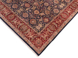 handmade Traditional Agra Blue Red Hand Knotted RECTANGLE 100% WOOL area rug 8x10