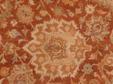 handmade Traditional Lahore Rust Tan Hand Knotted RECTANGLE 100% WOOL area rug 8x10