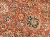 handmade Traditional Lahore Orange Tan Hand Knotted RECTANGLE 100% WOOL area rug 8x10