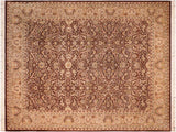 handmade Traditional Regular Brown Green Hand Knotted RECTANGLE 100% WOOL area rug 8x10