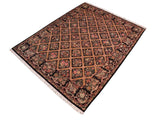 handmade Traditional Bakhtair Black Brown Hand Knotted RECTANGLE 100% WOOL area rug 8x10