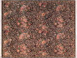 Akbar Pak Persian Oralia Black/Rust Wool Rug - 8'1'' x 10'3''