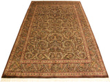 handmade Traditional Savonarrie Brown Beige Hand Knotted RECTANGLE 100% WOOL area rug 9x12