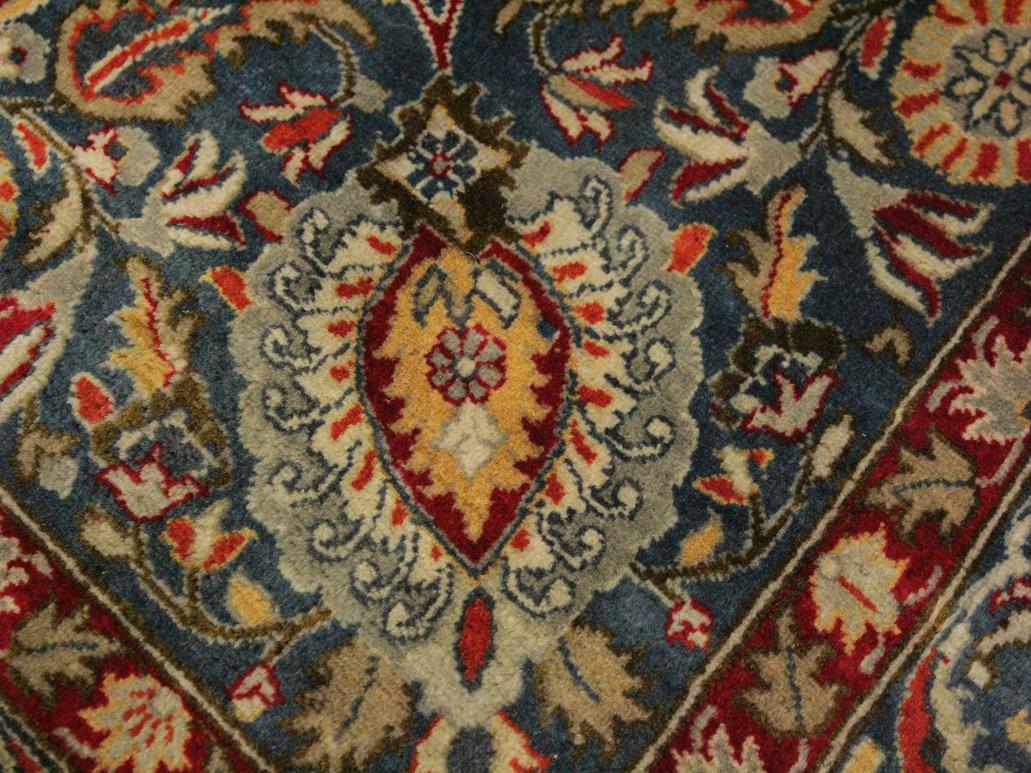 handmade Transitional New Asif Blue Red Hand Knotted RECTANGLE 100% WOOL area rug 9x12
