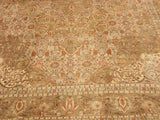 handmade Traditional Farhad Taupe Green Hand Knotted RECTANGLE 100% WOOL area rug 9x12