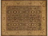 handmade Traditional Veg Dye Brown Tan Hand Knotted RECTANGLE 100% WOOL area rug 9x12