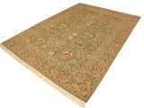 handmade Traditional Marry Gold Green Gold Hand Knotted RECTANGLE 100% WOOL area rug 9x13