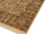 handmade Traditional Savonarrie Beige Green Hand Knotted RECTANGLE 100% WOOL area rug 9x13