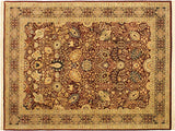Shahid Pak Persian Elyse Red/Blue Wool Rug - 9'0'' x 12'4''