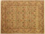 handmade Traditional Lily Taupe Red Hand Knotted RECTANGLE 100% WOOL area rug 9x12
