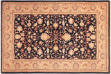 handmade Traditional Kafkaz Chobi Ziegler Blue Tan Hand Knotted RECTANGLE 100% WOOL area rug 5 x 7