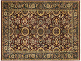 Agra Tabriz Pak Persian Lisabeth Maroon/Blue Wool Rug - 4'7'' x 7'3''