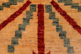 handmade Transitional Kafkaz Chobi Ziegler Tan Red Hand Knotted RECTANGLE 100% WOOL area rug 5 x 7