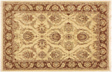 handmade Traditional Kafkaz Chobi Ziegler Ivory Brown Hand Knotted RECTANGLE 100% WOOL area rug 5 x 7