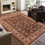 handmade Traditional Kafkaz Chobi Ziegler Brown Tan Hand Knotted RECTANGLE 100% WOOL area rug 5 x 7