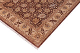 handmade Traditional Kafkaz Chobi Ziegler Brown Tan Hand Knotted RECTANGLE 100% WOOL area rug 5 x 7