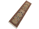 handmade Traditional Internation Beige Brown Hand Knotted RUNNER 100% WOOL area rug 3x10
