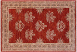 Oriental Ziegler Roma Red Tan Hand-Knotted Wool Rug - 3'2'' x 5'0''