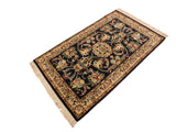 handmade Traditional Anarlaki Blue Beige Hand Knotted RECTANGLE 100% WOOL area rug 3x5