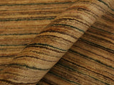 Modern Gabbeh Alaina Beige/Green Wool Rug - 3'1'' x 4'11''