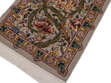 handmade Traditional Marry Gold Taupe Green Hand Knotted RECTANGLE 100% WOOL area rug 4x6