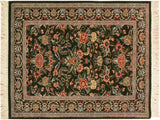 Gasvin Pak Persian Nicola Green/Pink Wool Rug - 2'6'' x 4'3''