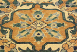 handmade Geometric Kafkaz Chobi Ziegler Tan Orange Hand Knotted RECTANGLE 100% WOOL area rug 5 x 7