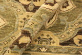 handmade Transitional Kafkaz Chobi Ziegler Brown Green Hand Knotted RECTANGLE 100% WOOL area rug 4 x 7