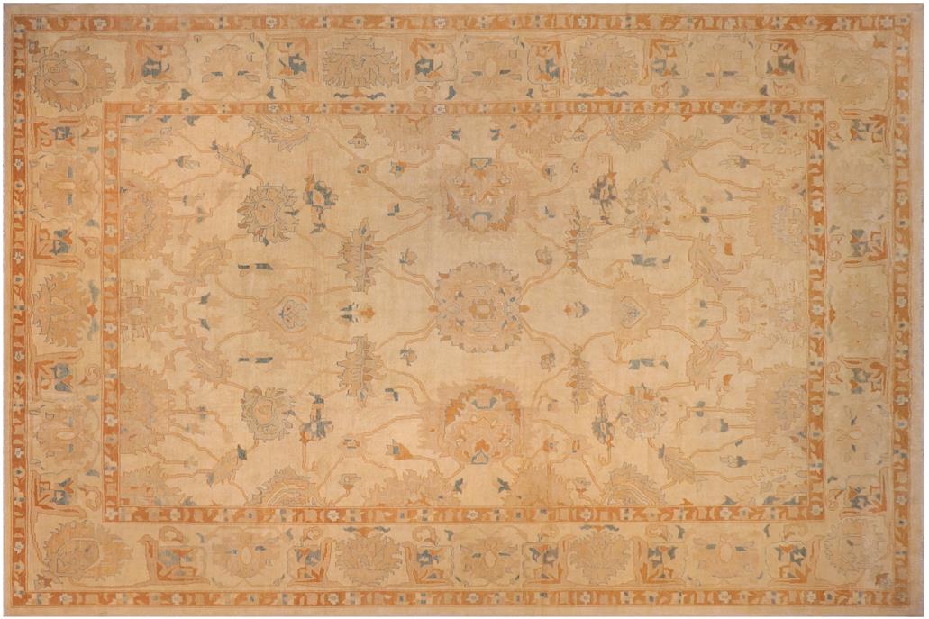 handmade Traditional Kafkaz Tan Rust Hand Knotted RECTANGLE 100% WOOL area rug 13x18