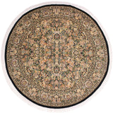 handmade Traditional Rimjim Black Gray Hand Knotted ROUND 100% WOOL area rug 8x8