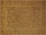 Antique Lavastone Low-Pile Caitlyn Brown/Tan Wool Rug - 13'2'' x 16'8''
