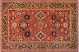 Shabby Chic Ziegler Starr Rust Olive Green Hand-Knotted Wool Rug-11'9'' x 17'7''