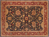 Antique Vegetable Dyed Sultanabad Blue/Red Wool Rug - 9'11'' x 13'10''