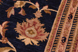 handmade Traditional Kafkaz Chobi Ziegler Blue Rust Hand Knotted RECTANGLE 100% WOOL area rug 13 x 16