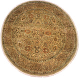 Antique Vegetable Dyed Kashan Mercy Taupe/Tan Wool Round - 9'11'' x 9'11''