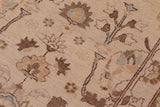 handmade Transitional Kafkaz Chobi Ziegler Ivory Gold Hand Knotted RECTANGLE 100% WOOL area rug 12 x 16