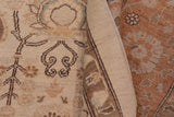 handmade Transitional Kafkaz Chobi Ziegler Ivory Gold Hand Knotted RECTANGLE 100% WOOL area rug 12 x 16