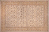 Shabby Chic Ziegler Giovanna Ivory Gold Hand-Knotted Wool Rug - 12'2'' x 16'0''