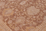 handmade Traditional Kafkaz Chobi Ziegler Brown Tan Hand Knotted RECTANGLE 100% WOOL area rug 12 x 18