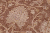 handmade Traditional Kafkaz Chobi Ziegler Brown Tan Hand Knotted RECTANGLE 100% WOOL area rug 12 x 18