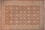 Oriental Ziegler Audry Brown Tan Hand-Knotted Wool Rug - 12'0'' x 17'7''