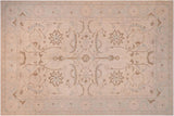 handmade Traditional Lahore Lt. Tan Lt. Green Hand Knotted RECTANGLE 100% WOOL area rug ODD