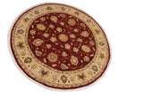A02787, 8 0"x 8 3",Traditional                   ,8x8,Red,IVORY,Hand-knotted                  ,Pakistan   ,100% Wool  ,Round      ,652671148538