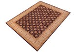 handmade Traditional Kafkaz Chobi Ziegler Aubergine Ivory Hand Knotted RECTANGLE 100% WOOL area rug 12 x 15