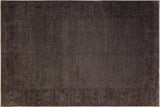 Overdyed Sona Gray/Dark Red Hand-Knotted Rug 10'0 x 13'8