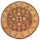 Antique Vegetable Dyed Kashan Cassidy Red/Gold Wool Round - 8'0'' x 8'0''